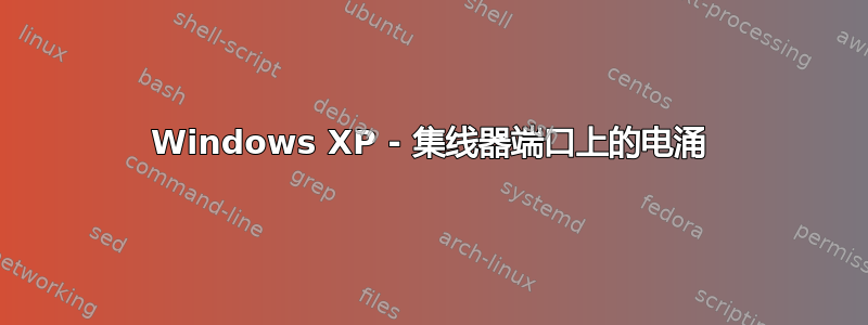 Windows XP - 集线器端口上的电涌