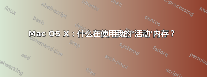 Mac OS X：什么在使用我的‘活动’内存？