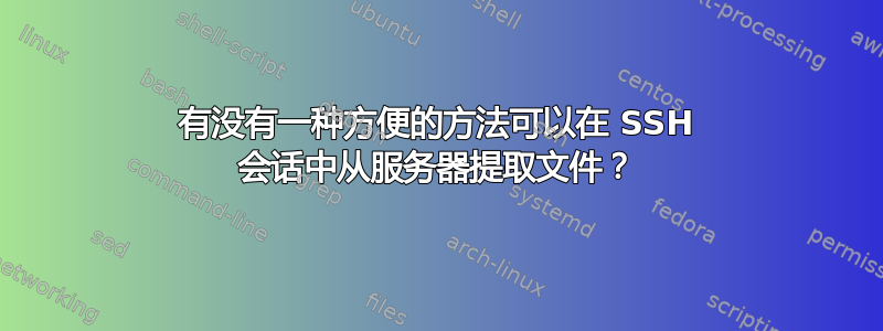 有没有一种方便的方法可以在 SSH 会话中从服务器提取文件？