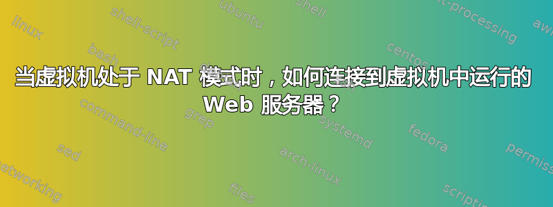 当虚拟机处于 NAT 模式时，如何连接到虚拟机中运行的 Web 服务器？