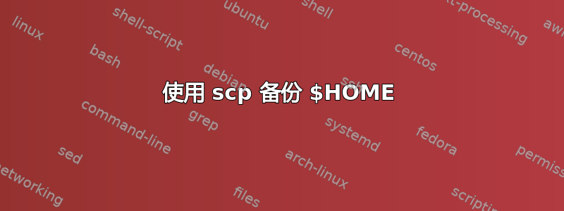 使用 scp 备份 $HOME