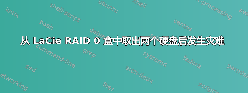 从 LaCie RAID 0 盒中取出两个硬盘后发生灾难