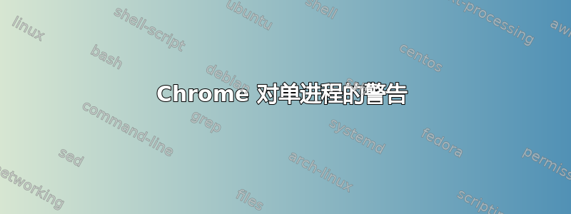 Chrome 对单进程的警告