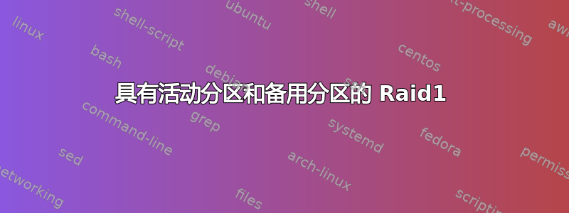 具有活动分区和备用分区的 Raid1