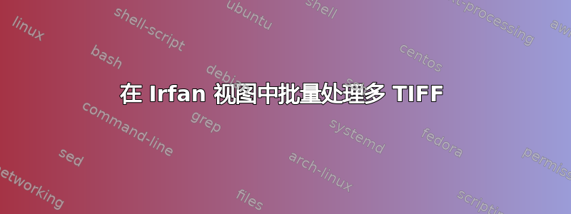 在 Irfan 视图中批量处理多 TIFF