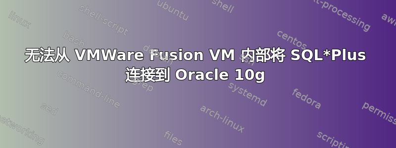 无法从 VMWare Fusion VM 内部将 SQL*Plus 连接到 Oracle 10g