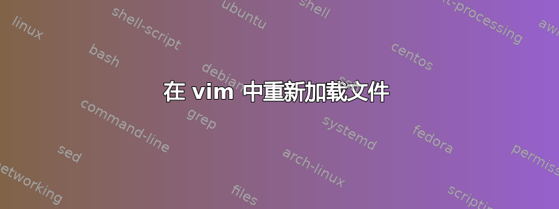 在 vim 中重新加载文件