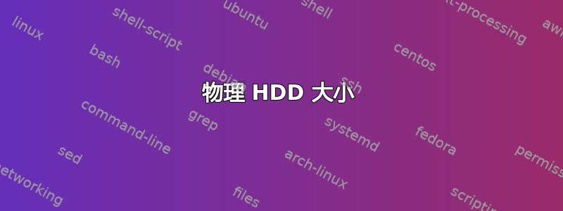 物理 HDD 大小