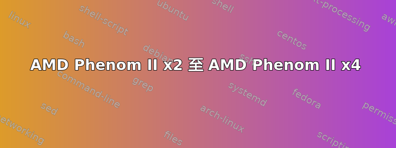 AMD Phenom II x2 至 AMD Phenom II x4