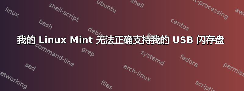 我的 Linux Mint 无法正确支持我的 USB 闪存盘