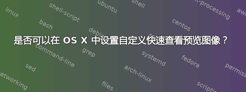 是否可以在 OS X 中设置自定义快速查看预览图像？