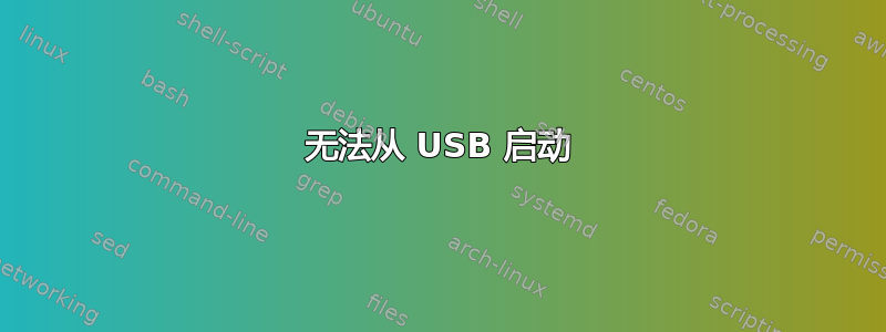 无法从 USB 启动