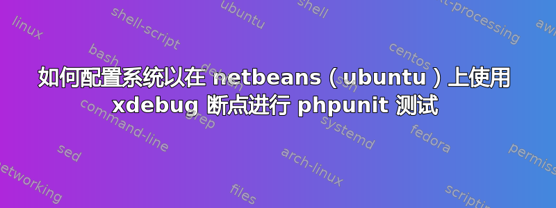 如何配置系统以在 netbeans（ubuntu）上使用 xdebug 断点进行 phpunit 测试