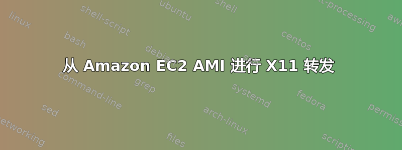 从 Amazon EC2 AMI 进行 X11 转发