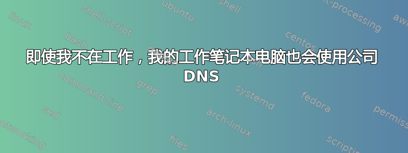 即使我不在工作，我的工作笔记本电脑也会使用公司 DNS