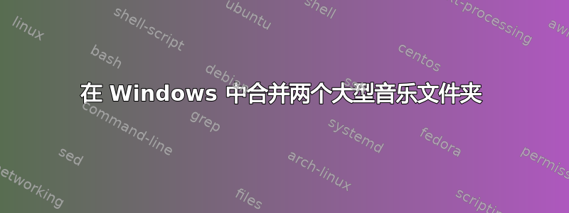 在 Windows 中合并两个大型音乐文件夹