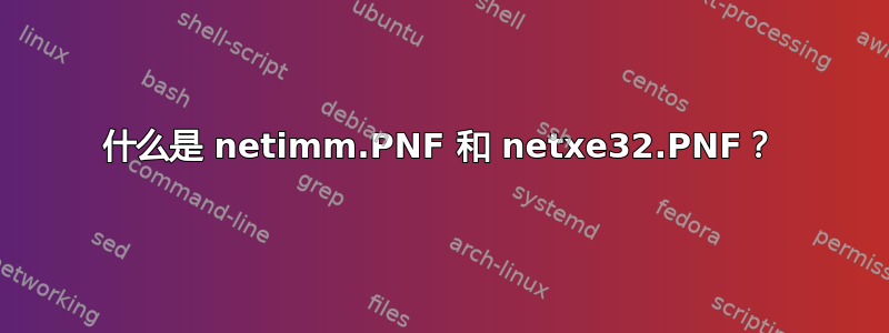 什么是 netimm.PNF 和 netxe32.PNF？