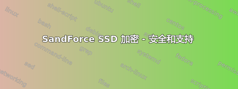 SandForce SSD 加密 - 安全和支持