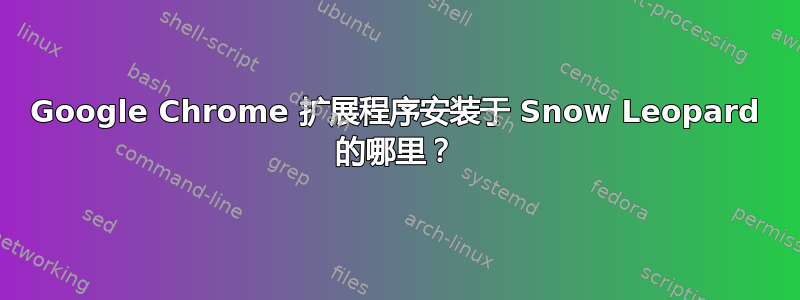 Google Chrome 扩展程序安装于 Snow Leopard 的哪里？