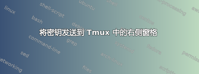 将密钥发送到 Tmux 中的右侧窗格