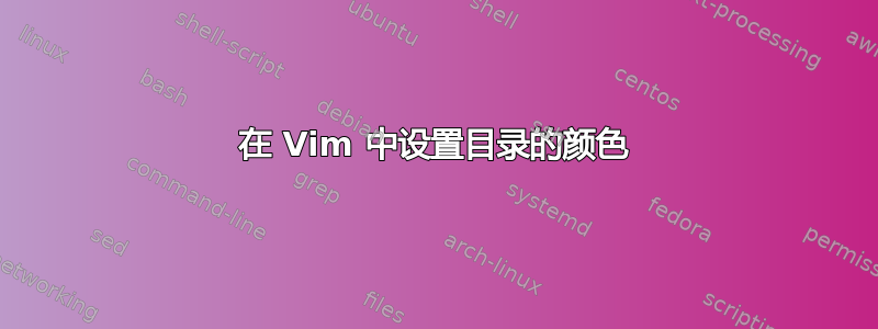 在 Vim 中设置目录的颜色