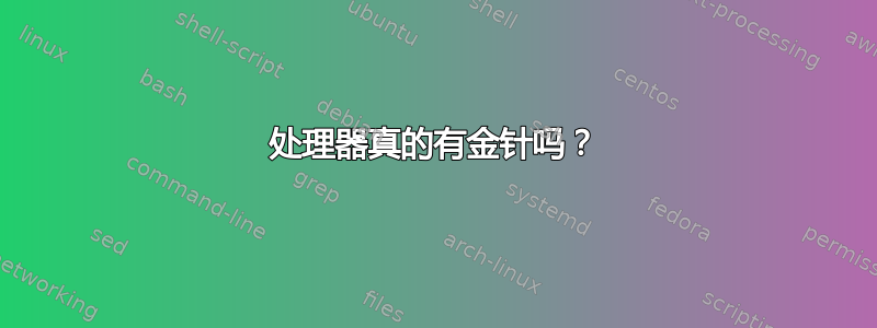 处理器真的有金针吗？