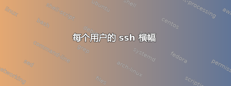 每个用户的 ssh 横幅