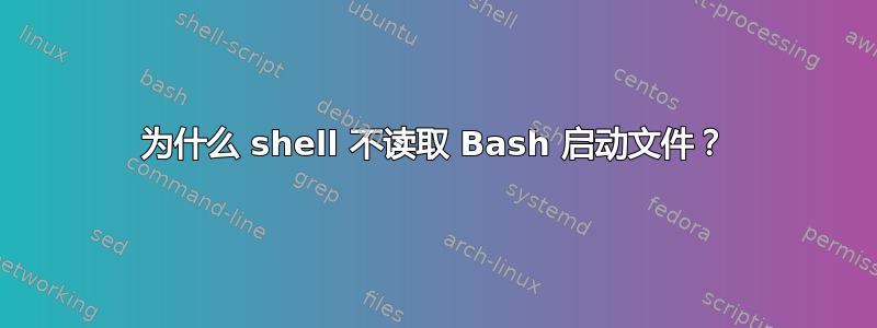 为什么 shell 不读取 Bash 启动文件？