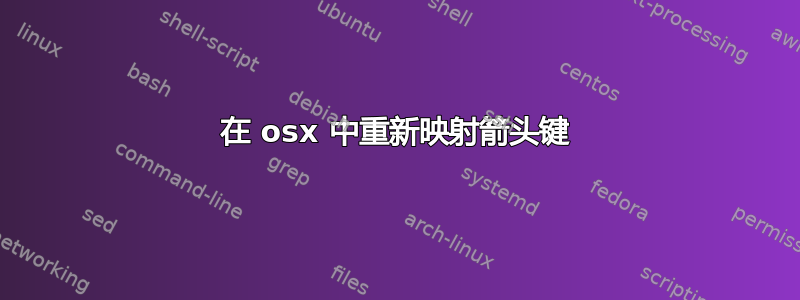 在 osx 中重新映射箭头键