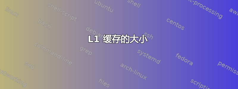 L1 缓存的大小