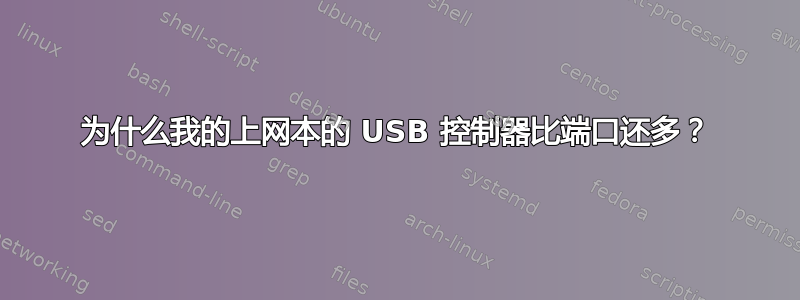 为什么我的上网本的 USB 控制器比端口还多？