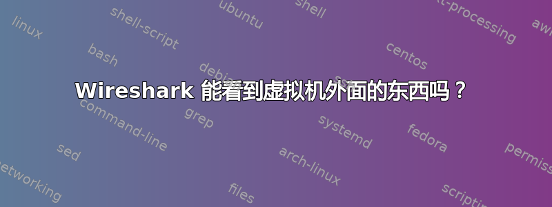 Wireshark 能看到虚拟机外面的东西吗？