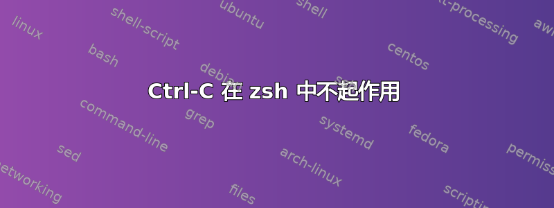 Ctrl-C 在 zsh 中不起作用