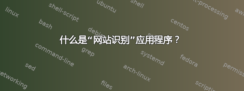 什么是“网站识别”应用程序？