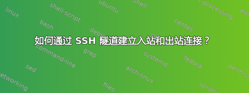 如何通过 SSH 隧道建立入站和出站连接？