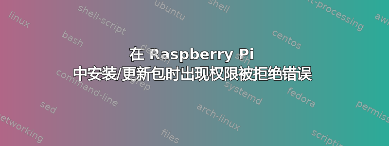 在 Raspberry Pi 中安装/更新包时出现权限被拒绝错误