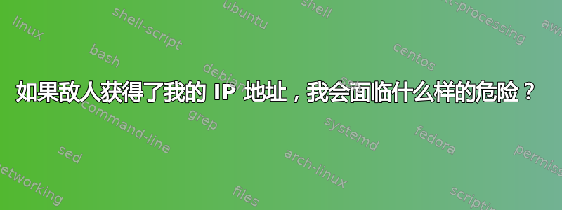 如果敌人获得了我的 IP 地址，我会面临什么样的危险？