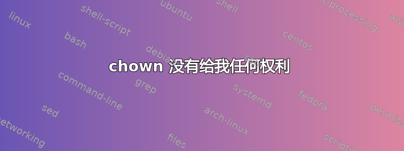 chown 没有给我任何权利