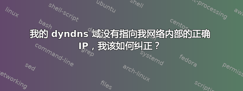 我的 dyndns 域没有指向我网络内部的正确 IP，我该如何纠正？