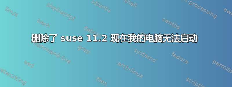 删除了 suse 11.2 现在我的电脑无法启动