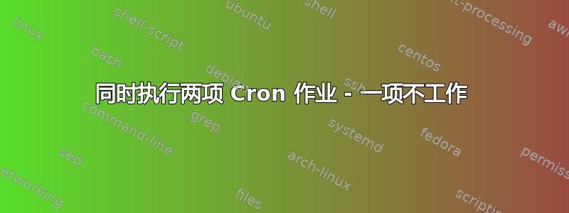 同时执行两项 Cron 作业 - 一项不工作