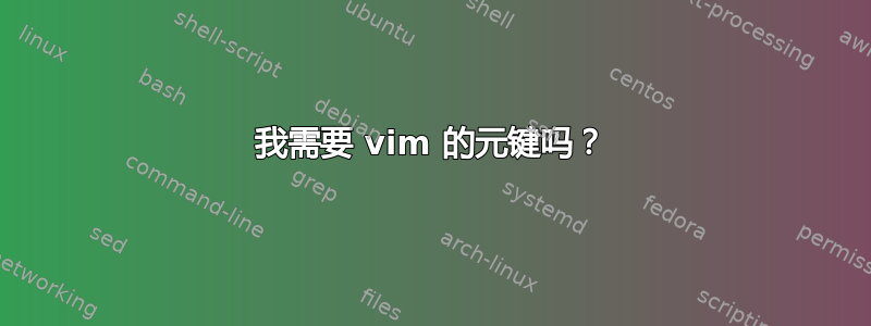 我需要 vim 的元键吗？