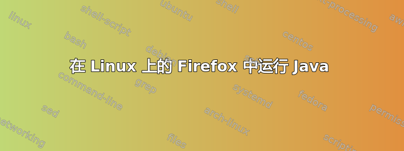 在 Linux 上的 Firefox 中运行 Java