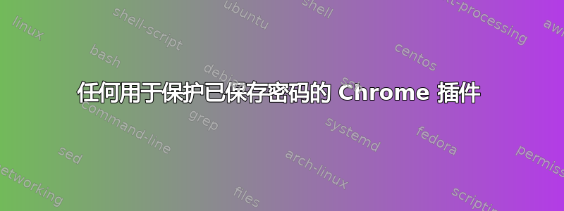 任何用于保护已保存密码的 Chrome 插件