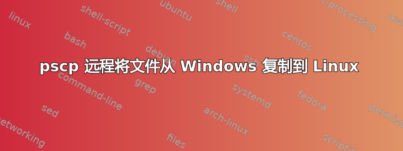 pscp 远程将文件从 Windows 复制到 Linux