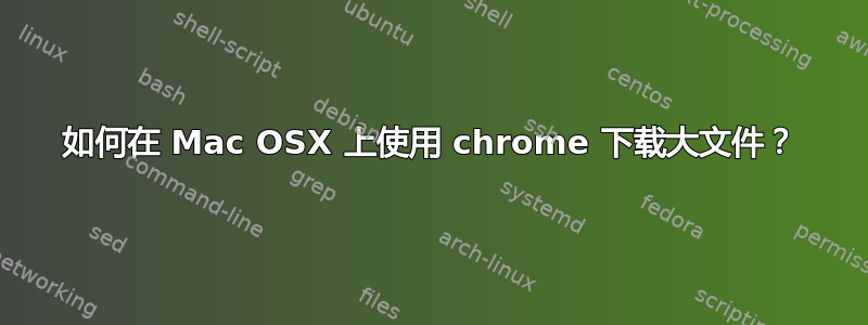 如何在 Mac OSX 上使用 chrome 下载大文件？