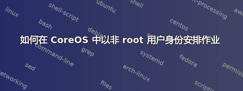 如何在 CoreOS 中以非 root 用户身份安排作业