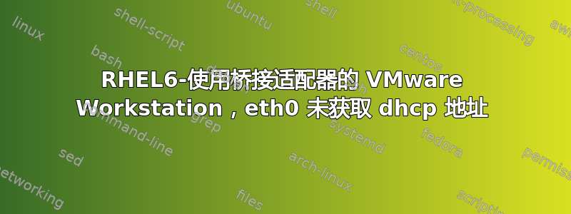 RHEL6-使用桥接适配器的 VMware Workstation，eth0 未获取 dhcp 地址