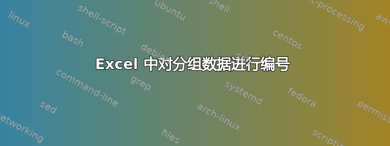 Excel 中对分组数据进行编号