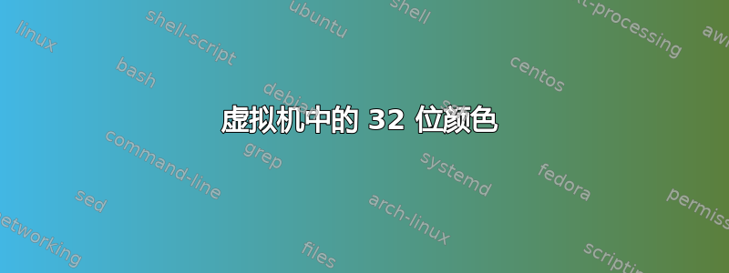 虚拟机中的 32 位颜色